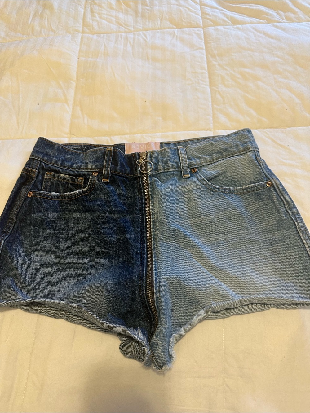 Denim Two-Tone High-Waist Women’s Shorts - sz 31
